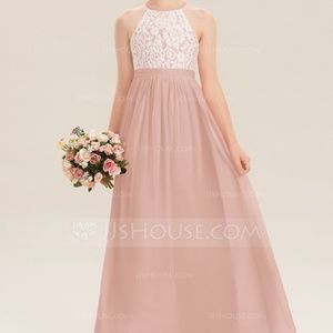 Dusty Rose flower girl/junior bridesmaid dress
